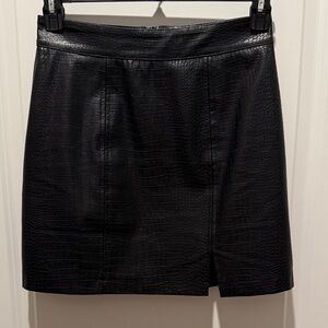 Pleather snake print skirt